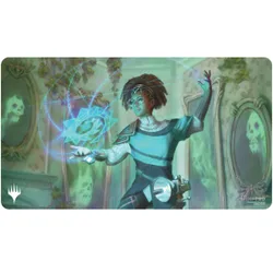 MTG Duskmourn Playmat featuring Zimone, Mystery Unraveler (Commander)