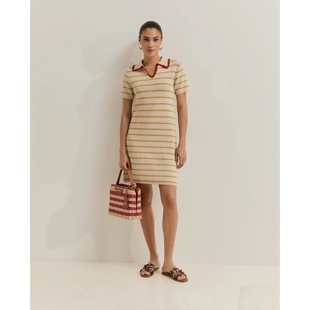 Vestido de punto de mujer a rayas - Lion of Porches - FashionsVida