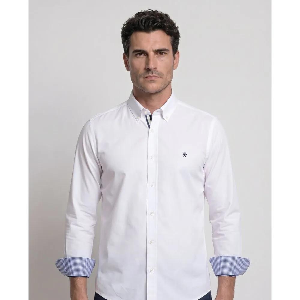 Camisa popelín de hombre corte classic lisa - Valecuatro - FashionsVida