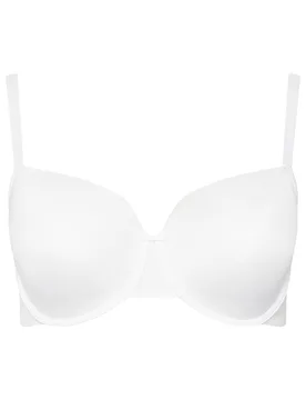 Women's Moulded T-Shirt Bra in White Size: 40C - White - Size: 40C - Yours - FashionsVida