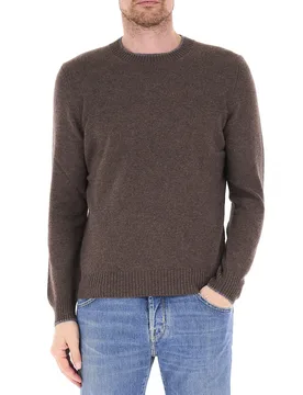 Maglione lana vergine MARRONE 50 - Gran Sasso - FashionsVida