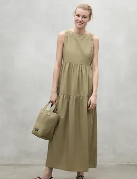 Vestido largo de tirantes con bolsillos - Ecoalf - FashionsVida