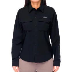 Silver ridge elite eu camisa montaña manga larga mujer Negro (M)