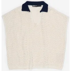 Jersey polo algodón calado