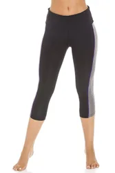 Women's Stylish Capri Sportswear Leggings Pants in Black Size: Small - Black - Size: S