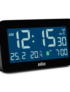 Braun LCD Funkwecker BC10 schwarz - Braun - FashionsVida