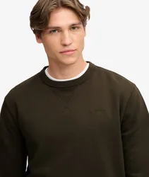 Superdry Herren Baumwolle Gesticktes Essential Stacked Logo Sweatshirt, Dunkelgrün, Größe: XXL