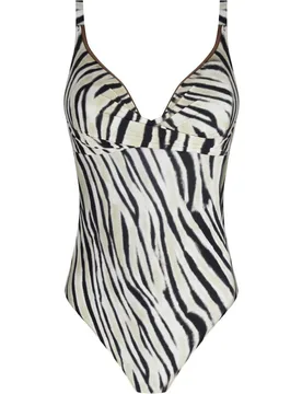 Bañador de mujer capacidad escote pico sin aros pero con elasticos interior para mejor sujeccion y comodidad Tirantes regulables - Antigel - FashionsVida