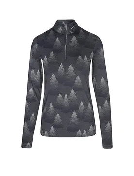 Damen Unterzieh Zipshirt Motion Print schwarz 42 W - Kjus - FashionsVida