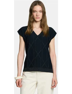 Jersey de mujer cuello pico, manga caída - Escorpion - FashionsVida