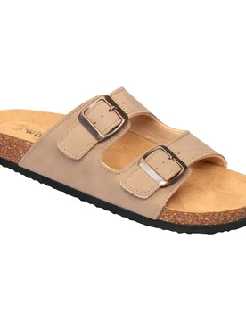 Bequem-Klettpantolette "unisex" beige 43 Damen - wonderwalk - FashionsVida