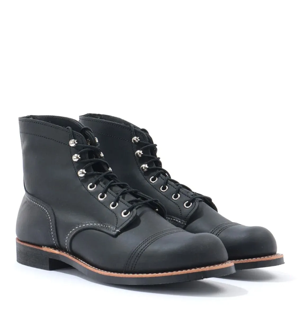 Mens 8084 Iron Ranger Boots In Black Leather - Size Uk 10 - Red Wing - FashionsVida