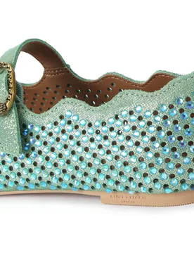 Bailarinas planas de mujer Wavy Mayfair de ante con tira en empeine - Kurt Geiger - FashionsVida