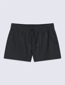 Packable Womens Swim Short - Black - Black - Size: 8 - Animal - FashionsVida