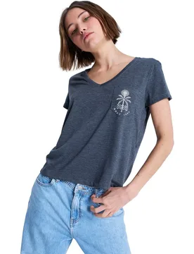 Camiseta de mujer Laguna Green - Roxy - FashionsVida