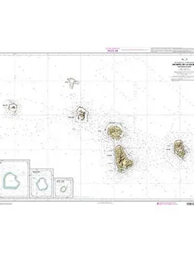 Archipelago Of Société-sous Le Vent Island Marine Charts 84 x 120 cm unisex - Shom - FashionsVida