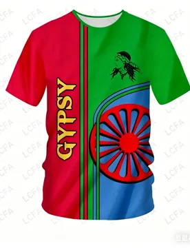 O-neck Summer Hot Sale Men's T-shirts Roman Gypsy Flag 3d Print Short-sleeved T Shirt Men Clothing Outdoor Casual Oversized Tops - Aliexpress - FashionsVida