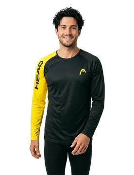 Bike Maglietta A Maniche Lunghe Freeride Anthracite / Yellow - Head - FashionsVida