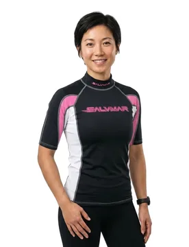 Rash Guard Manches Courtes Oasi Black / Pink XS - Salvimar - FashionsVida