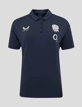 England Rugby Women's 25/26 Travel Short Sleeve Polo - Inkwell INKWELL 14 female - Castore - FashionsVida