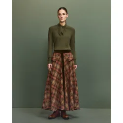 Verhunt - Falda cuadro terciopelo