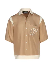 Seidenhemd orange 50 herren