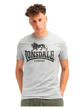 T-shirt à Manches Courtes Loscoe 2 Unités Marl Grey / Black M - Lonsdale - FashionsVida