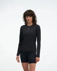 Women's EveryRun Long Sleeve Top in Black, Size Medium