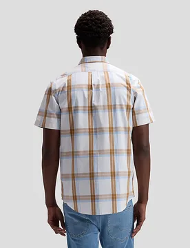 Regular Short Sve Button Down Shirt Safari Halogen Plaid Größe S male - Lee - FashionsVida