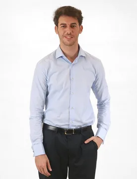Camisa algodón de hombre soft slim fil a fil en - Wickett Jones - FashionsVida