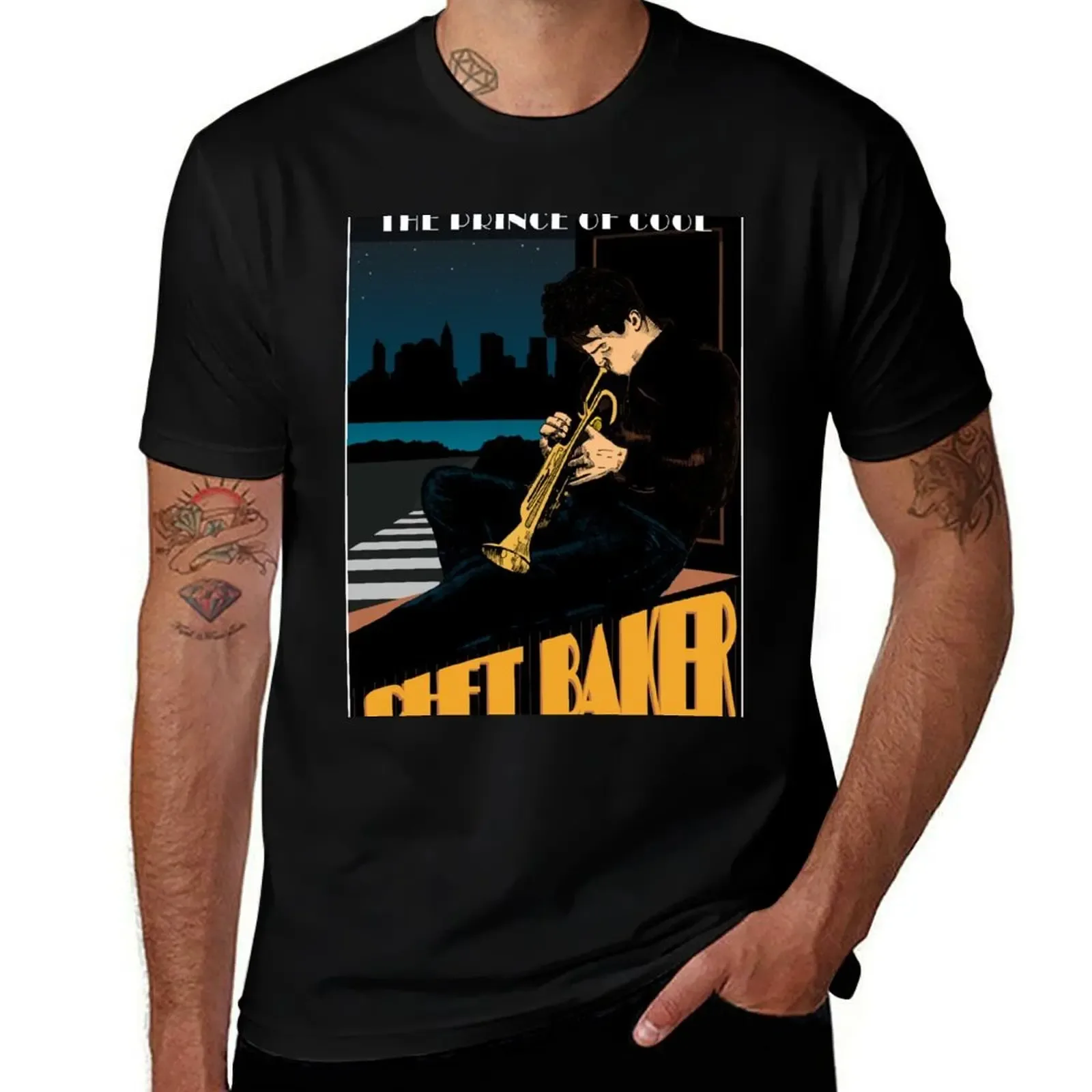 Chet Baker Jazz Poster T-Shirt Plus Size Basic Short Sleeve Top - Aliexpress - FashionsVida