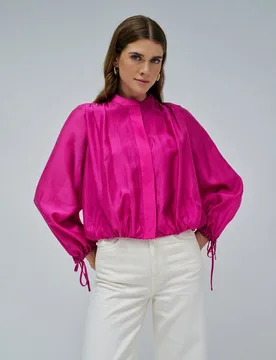 Blusa con mangas abullonadas de mujer - Salsa Jeans - FashionsVida