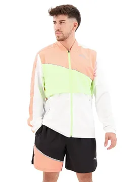 Run Ultra Jacket White / Nrgy Peach / Fizzy Yellow M Men - Puma - FashionsVida