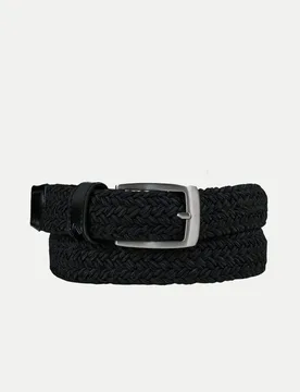 Geflochtener Gürtel Schwarz 110 - Alberto - FashionsVida