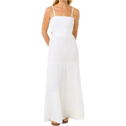 Premium surf maxi vestidos mujer Blanco (S)