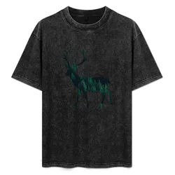 Deer Forest Wilderness T-Shirt Breathable Lightweight Summer Top