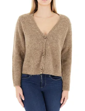 Cardigan misto lana MARRONE CHIARO L - I Blues - FashionsVida