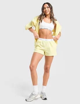 Waistband Shorts - Damen, Gelb - female - Size: L - Calvin Klein - FashionsVida