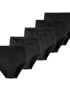 Baumwoll-Taillenslip schwarz XL Damen - wedolina - FashionsVida