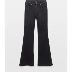 Pantalón flare coated de mujer