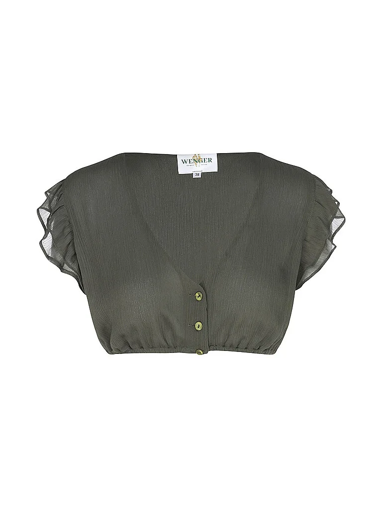 Dirndlbluse AMALIA olive 34 Damen - Wenger - FashionsVida