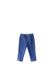 Pantalone misto lino BLU CHIARO 6M
