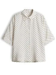 Camisa FARISE POLKADOT crema 38