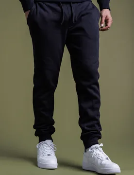 Mens Navy Cotton Blend Joggers - Size Small - French connection - FashionsVida