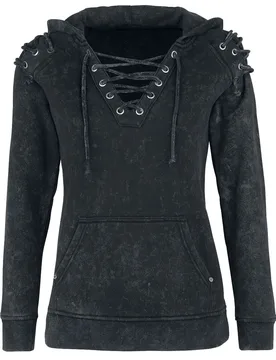 Rock Kapuzenpullover - Stay Awake - S bis XXL - für Damen - Größe XXL - grau - Frauen - female - Rock Rebel by EMP - FashionsVida