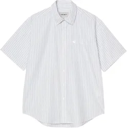 Chemise en popeline de coton - S/S Keene Shirt Keene Stripe White en Coton - Taille M - Blanc