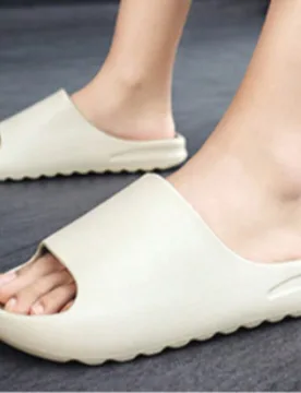 Par de pantuflas tipo nube unisex, suela gruesa antideslizante de secado rápido, sandalias de punta abierta, zapatos suaves y ligeros para interior/e - Shein - FashionsVida