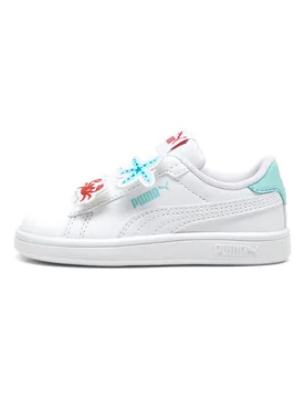 Sneakers Bianche con Velcro e Dettagli Marini Smash 3.0 Badges V Inf 24 - Puma - FashionsVida