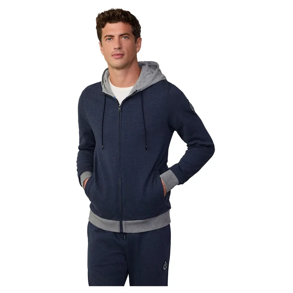 Sweat-shirt à Zip Heritage Hb Jacq Midnight Blue L - Hackett - FashionsVida