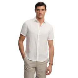 Chemise à Manches Courtes Riviera Linen Optic L